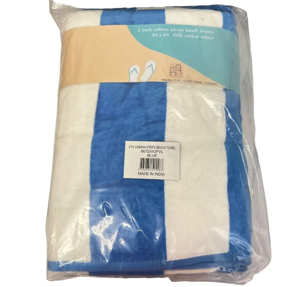 2 Pack Luxury Beach Towels 34
